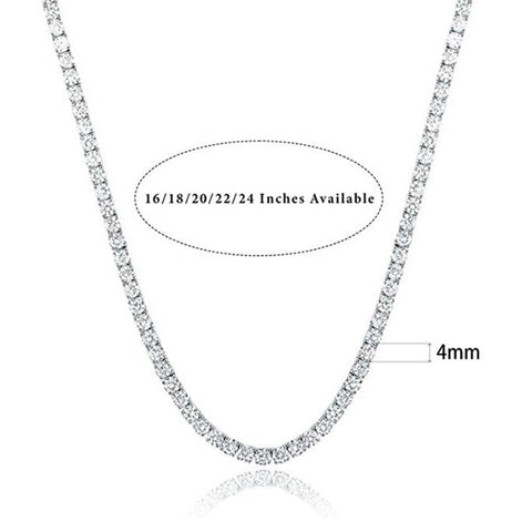 High-quality 18K gold zirconia tennis necklace showcasing elegance and style.