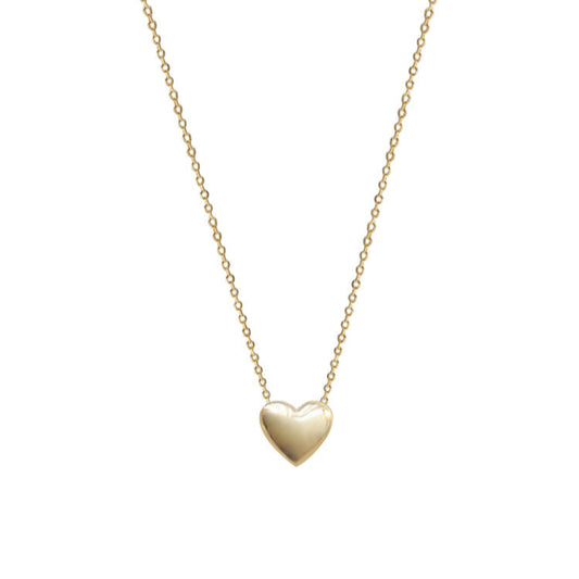 The 925 Silver-Plated 14K Gold Love Pendant Necklace displayed on a whiteboard background to emphasize its beauty and details