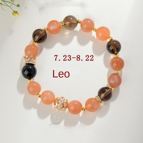 Twelve Constellation Natural Crystal Bracelet - Constellation Exclusive Energy Stone Matching