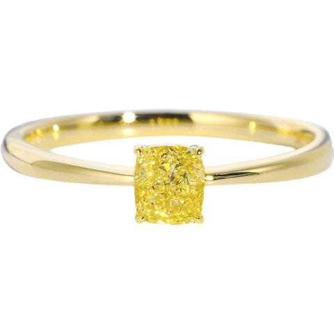 The 925 silver yellow zircon ring displayed on a clean white background, highlighting its vibrant color and craftsmanship.