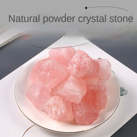  Front view of natural powder rough stone energy crystals, showcasing their unique textures and colors that promote love and healing energy