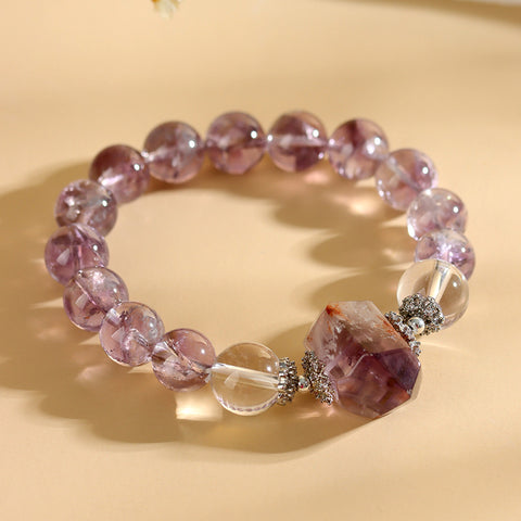 natural-purple-asai-white-ghost-crystal-bracelet-front